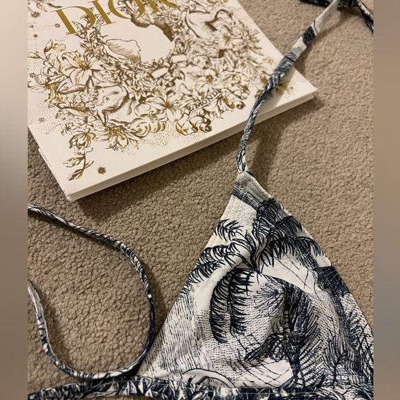DIOR Toile de Jouy Porcelain Blue Bikini Top & Bottom Set XS NWT - Picture 3 of 10